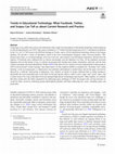 Research paper thumbnail of Trends in Educational Technology: What Facebook, Twitter, and Scopus Can Tell us about Current Research and Practice