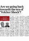 Research paper thumbnail of Are we going back towards the era of the Volcker shock