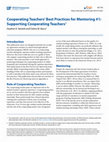 Research paper thumbnail of Cooperating Teachers’ Best Practices for Mentoring #1: Supporting Cooperating Teachers