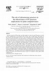 Research paper thumbnail of The role of infrastructure practices in the effectiveness of JIT practices: implications for plant competitiveness