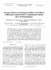 Research paper thumbnail of Origins of Dissolved Organic Matter in Southern California Coastal Waters: Experiments on the Role of Zooplankton