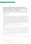 Research paper thumbnail of Contenidos biográficos de valor formativo para la educación del siglo xxi. Memorias escritas por mujeres de tiempos en que han sido olvidadas