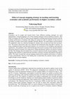 Research paper thumbnail of Effect of concept mapping strategy in teaching and learning economics and academic performance in higher secondary school