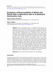 Research paper thumbnail of Evaluation of bioaccessibility of metals and health risk in agriculture soil in Al-Qadisiyah governorate, Iraq