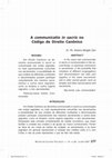 Research paper thumbnail of A communicatio in sacris no Código de Direito Canônico