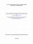 Research paper thumbnail of A review of Agricultural Sector Policies in Uganda (1986-2010) Isabirye Moses † and Mugonola Basil