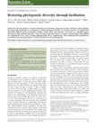 Research paper thumbnail of COMMUNICAT ION Restoring phylogenetic diversity through facilitation