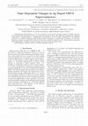 Research paper thumbnail of Time Dependent Changes in Ag Doped YBCO Superconductors