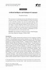 Research paper thumbnail of Artificial Intelligence and Endangered Languages