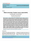 Research paper thumbnail of Media censorship: Freedom versus responsibility