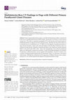 Research paper thumbnail of Multidetector-Row CT Findings in Dogs with Different Primary Parathyroid Gland Diseases