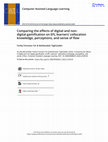 Research paper thumbnail of Comparing the effects of digital and non-digital gamification on EFL learners’ collocation knowledge, perceptions, and sense of flow