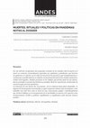 Research paper thumbnail of MUERTES, RITUALES Y POLÍTICAS EN PANDEMIAS NOTAS AL DOSSIER