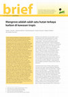 Research paper thumbnail of Mangrove adalah salah satu hutan terkaya karbon di kawasan tropis