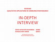 Research paper thumbnail of Qualitative Applications in Communications Research - In depth Interview - Notes & References -