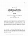 Research paper thumbnail of Institutions, Gender, and Entrepreneurship in Latin America