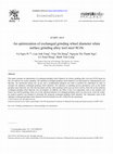 Research paper thumbnail of An optimization of exchanged grinding wheel diameter when surface grinding alloy tool steel 9CrSi