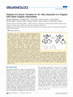 Research paper thumbnail of Evidence of a Donor–Acceptor (Ir–H)→SiR3Interaction in a Trapped Ir(III) Silane Catalytic Intermediate