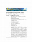 Research paper thumbnail of Transferability of microsatellite primers developed for stingless bees to four other species of the genus Melipona