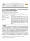 Research paper thumbnail of The role of syntax in complex networks: Local and global importance of verbs in a syntactic dependency network