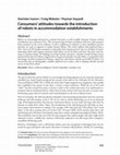 Research paper thumbnail of Consumers’ Attitudes Towards the Introduction of Robots in Accommodation Establishments