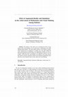 Research paper thumbnail of Effect of Augmented Reality and Simulation on the Achievement of Mathematics and Visual Thinking Among Students