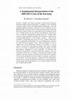 Research paper thumbnail of A Fundamental Interpretation of the 2009-2012 Crisis of the Eurozone