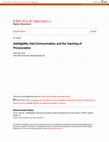 Research paper thumbnail of Intelligibility, Oral Communication, and the Teaching of Pronunciation