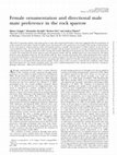 Research paper thumbnail of Female ornamentation and directional male mate preference in the rock sparrow