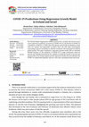 Research paper thumbnail of COVID-19 Predictions Using Regression Growth Model in Ireland and Israel