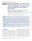 Research paper thumbnail of Infertility Xenotransplantation of cryopreserved