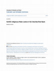 Research paper thumbnail of SLIDES: Indigenous Water Justice in the Columbia River Basin