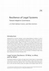 Research paper thumbnail of Resilience of Legal Systems