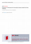 Research paper thumbnail of Production of chitosanase from termophylic bacteria isolated from Bora Hotspring