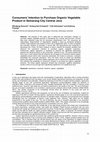 Research paper thumbnail of Consumers' Intention to Purchase Organic Vegetable Product in Semarang City Central Java