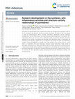 Research paper thumbnail of Research developments in the syntheses, anti-inflammatory activities and structure–activity relationships of pyrimidines