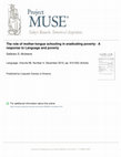 Research paper thumbnail of The role of mother-tongue schooling in eradicating poverty: A response to Language and poverty