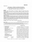 Research paper thumbnail of Advantages, Limitations and Recommendations for online learning during COVID-19 pandemic era