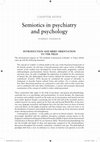 Research paper thumbnail of Semiotics in Psychiatry and Psychology