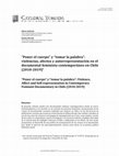 Research paper thumbnail of “Poner el cuerpo” y “tomar la palabra”: violencias, afectos y autorrepresentación en el documental feminista contemporáneo en Chile (2010-2019)