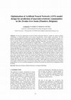 Research paper thumbnail of Optimization of Artificial Neural Network (ANN) model design for prediction of macroinvertebrates in the Zwalm river basin (Flanders, Belgium)