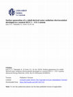 Research paper thumbnail of Surface generation of a cobalt-derived water oxidation electrocatalyst developed in a neutral HCO3 -/CO2 system