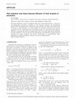 Research paper thumbnail of Wall migration and shear-induced diffusion of fluid droplets in emulsions