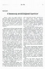 Research paper thumbnail of A bizonyosság metafizikájának hipotézise