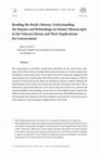 Research paper thumbnail of Reading the Book’s History. Understanding the Repairs and Rebindings on Islamic Manuscripts in the Vatican Library and Their Implications for Conservation