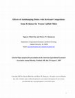 Research paper thumbnail of Effects of Antidumping Duties with Bertrand Competition: Some Evidence for Frozen Catfish Fillets