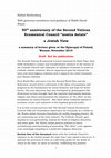 Research paper thumbnail of Nostra Aetate 50th anniversary  a Jewish View