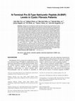 Research paper thumbnail of N-terminal pro B-type natriuretic peptide (N-BNP) levels in cystic fibrosis patients