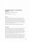 Research paper thumbnail of Embedding Design in a Mental Health Network