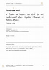 Research paper thumbnail of Écrire sa honte : un récit de soi performatif chez Agathe Charnet et Fatima Daas